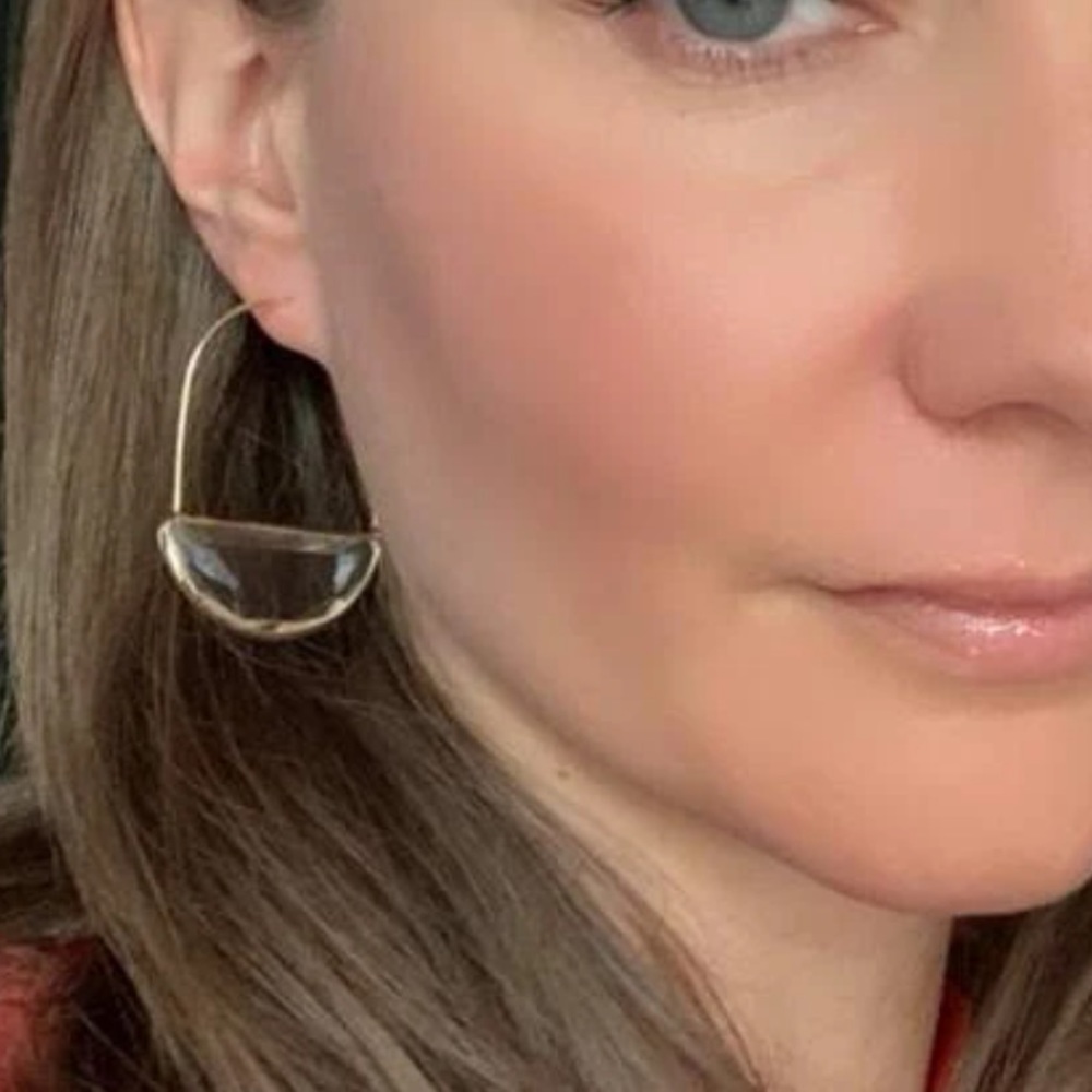 💎 Gemstone Hoop Earrings 💎 - Picture 2 of 4